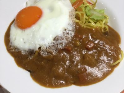 かけカレー塩焼きそば